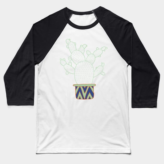 Cactus Baseball T-Shirt by wildmagnolia